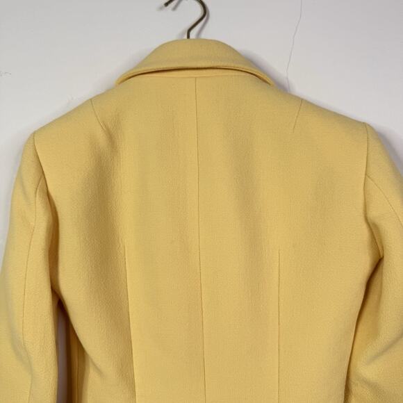 Emilia Wickstead Butter Yellow Wool Crepe Aiden Jacket Size UK 8 US 4 Retro NWT - Picture 8 of 14